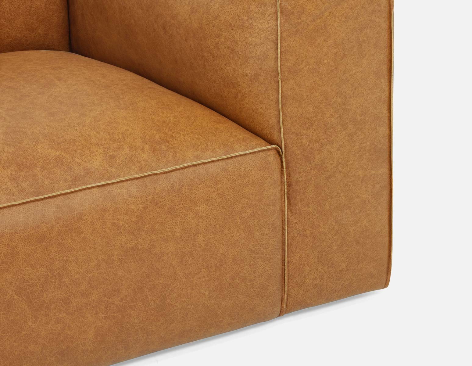 MONTE — 100% leather classic 3-seater sofa (39-69-47-49) - Image 6