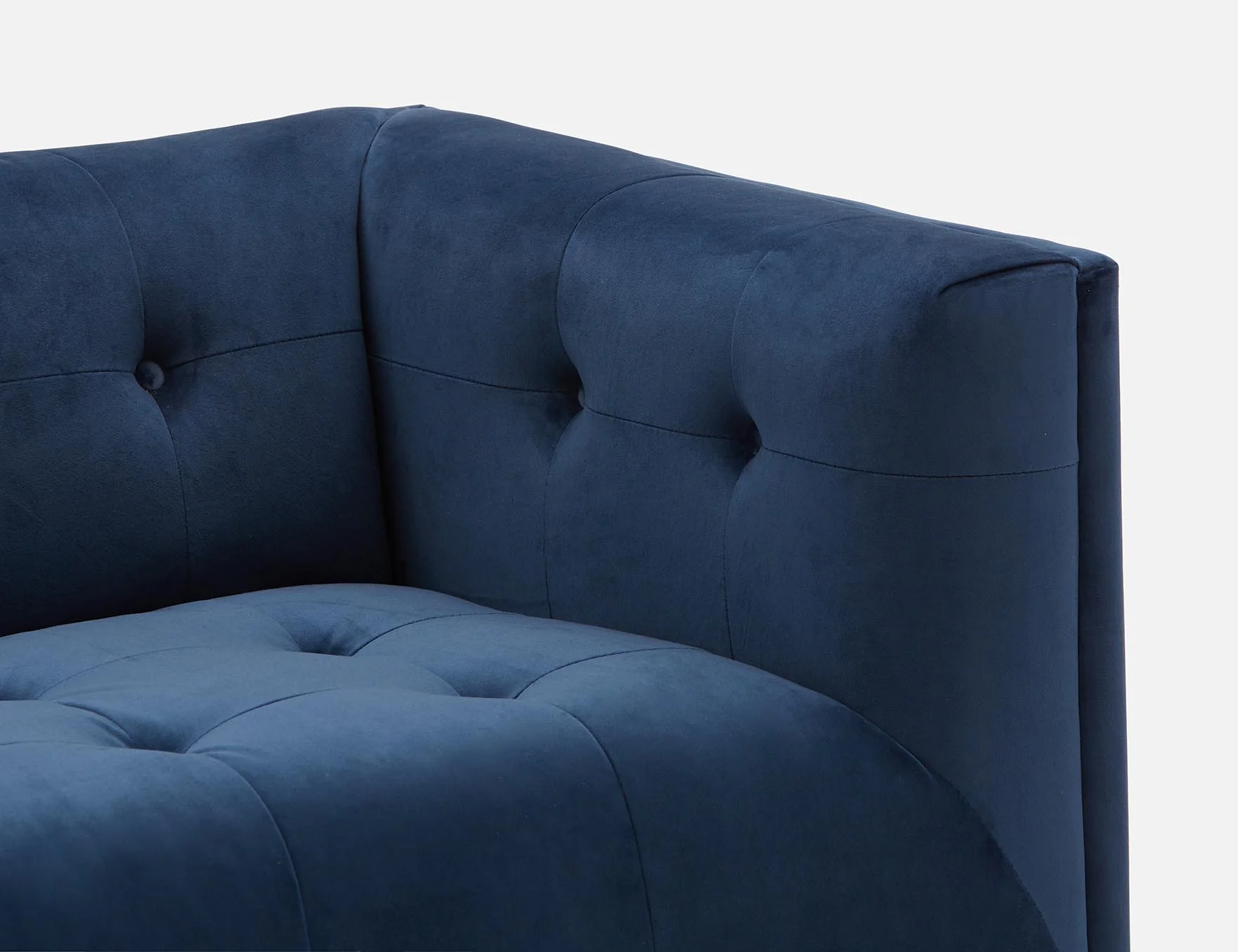 LORETTA — Mid-century modern velvet 3-seater sofa (18-76-63-60) - Image 4