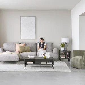 VICTOR — Contemporary left-facing sectional sofa (54-28-40-30)