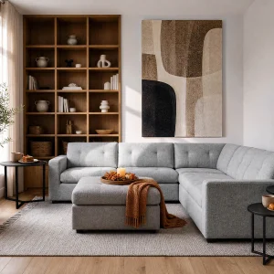 LEONIA — Contemporary sectional sofa (70-92-32-30)