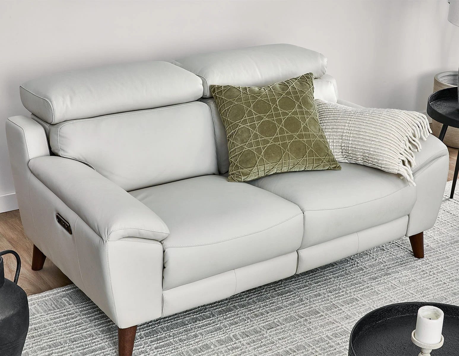 NILLIE — 100% leather power recliner contemporary loveseat (66-03-09-34) - Image 19