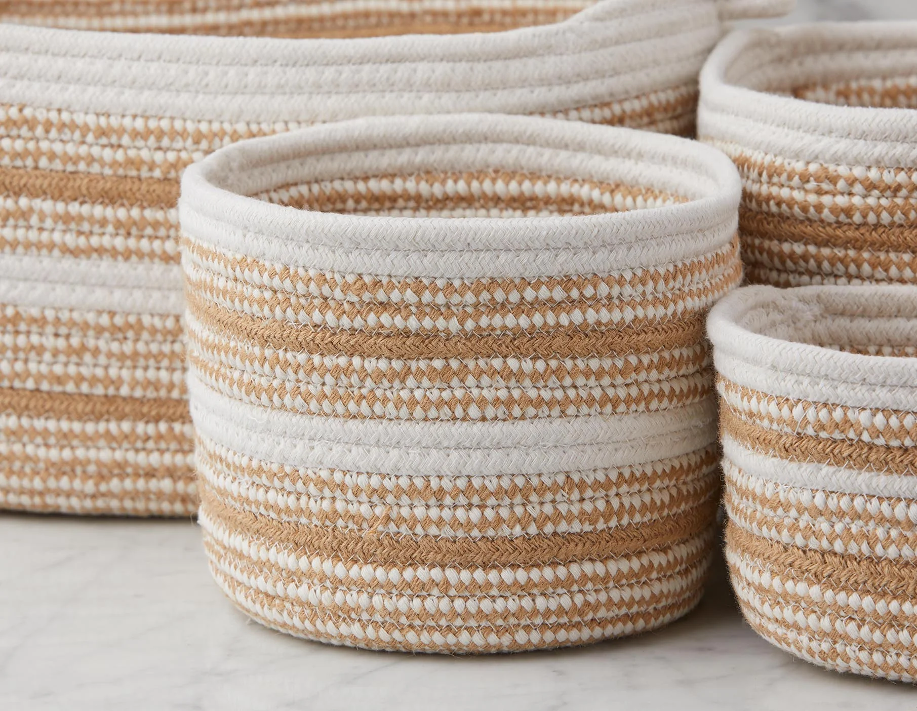 BURELLE — Set of 4 cotton rope and jute baskets - Image 5