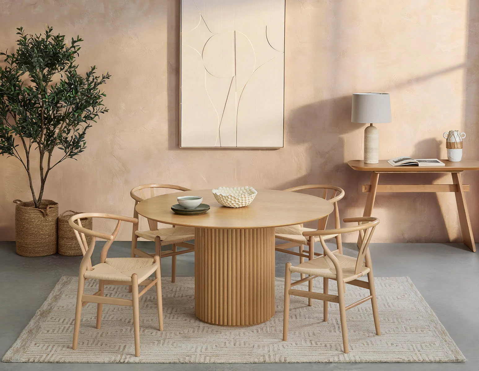 RHODES — Round dining table 135cm (54-09-35-42) - Image 10