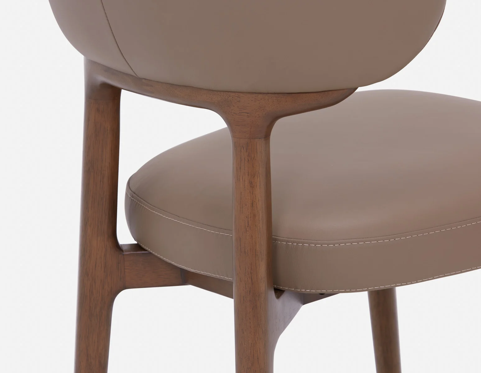 SEVILLE — 100% leather mid-century dining chair (48-33-04-93) - Image 6