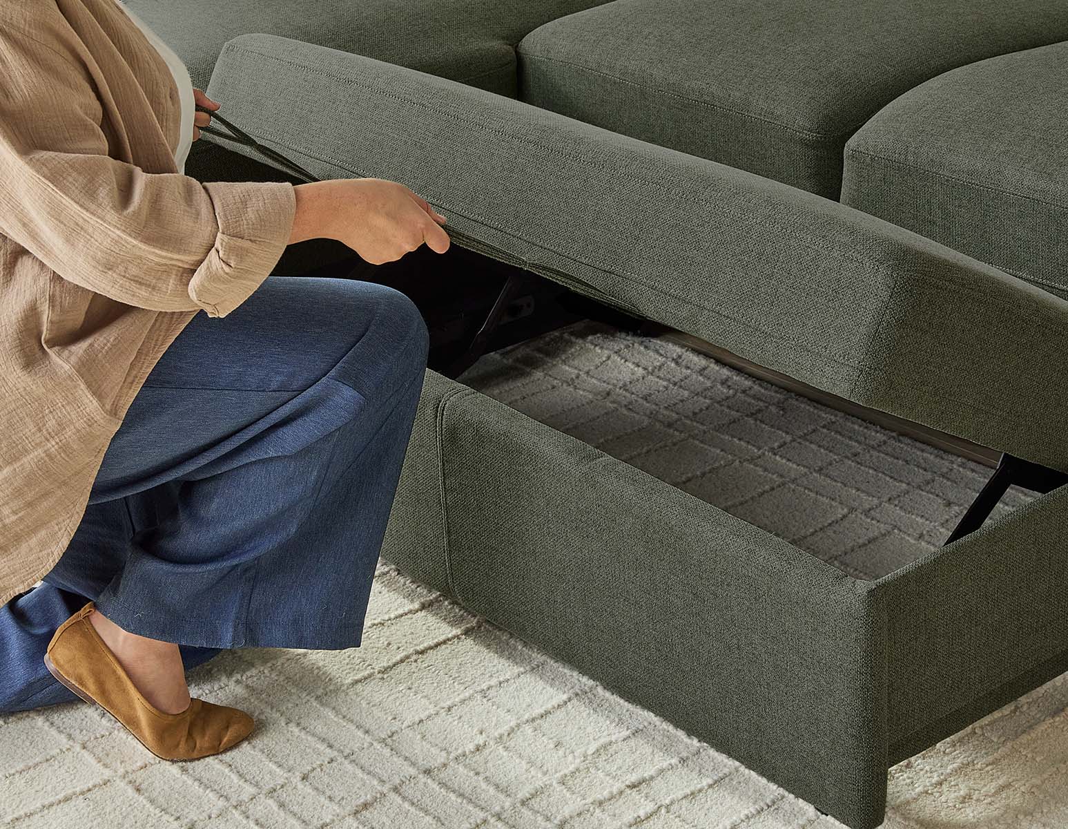 MARNIE — Contemporary interchangeable sectional sofa-bed with storage (73-29-20-18) - Image 21