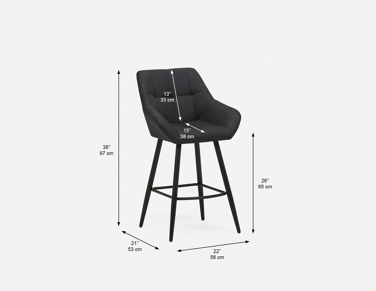 CAMILA — Elegant counter stool 66 cm (03-49-97-02) - Image 8