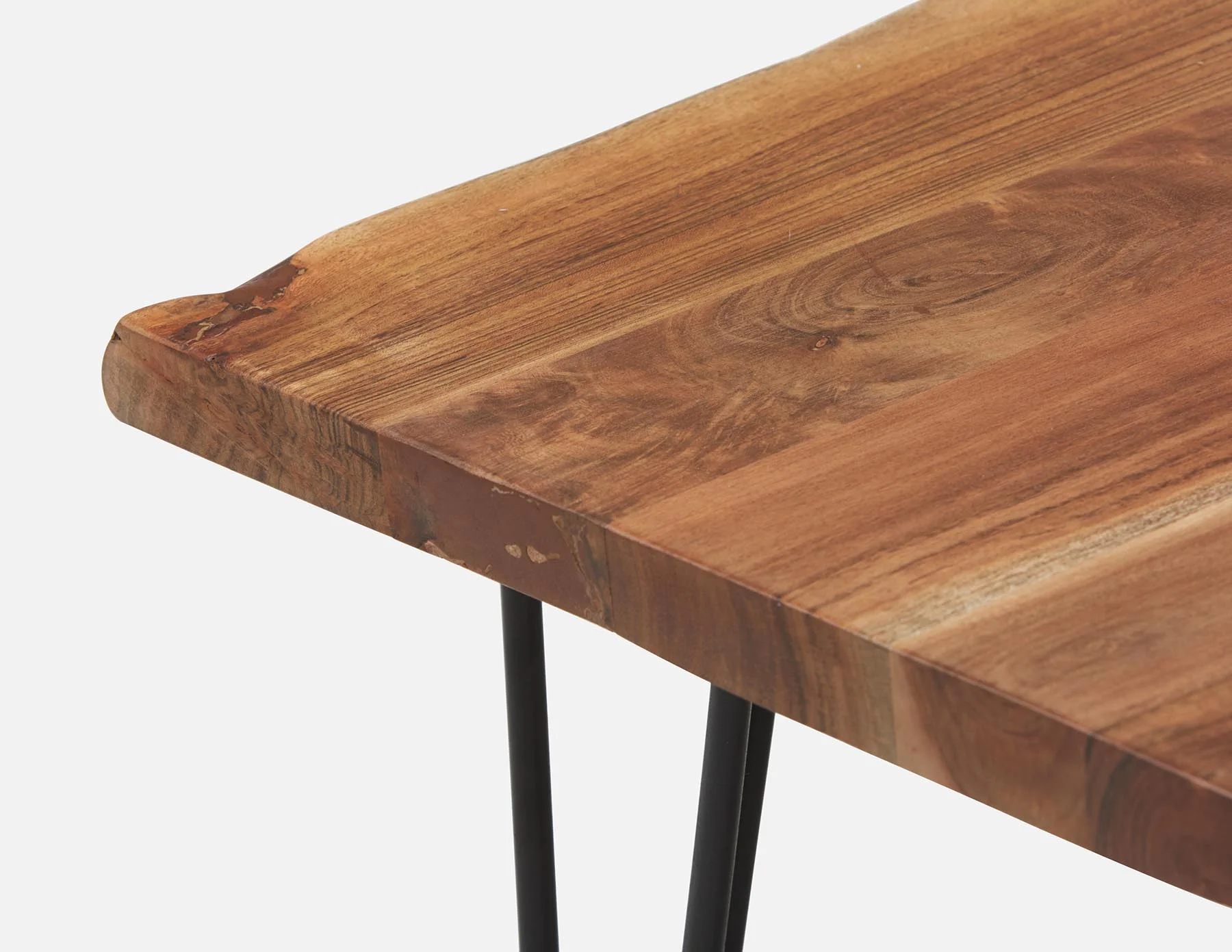 RENO — Solid acacia wood coffee table 120 cm - Image 5