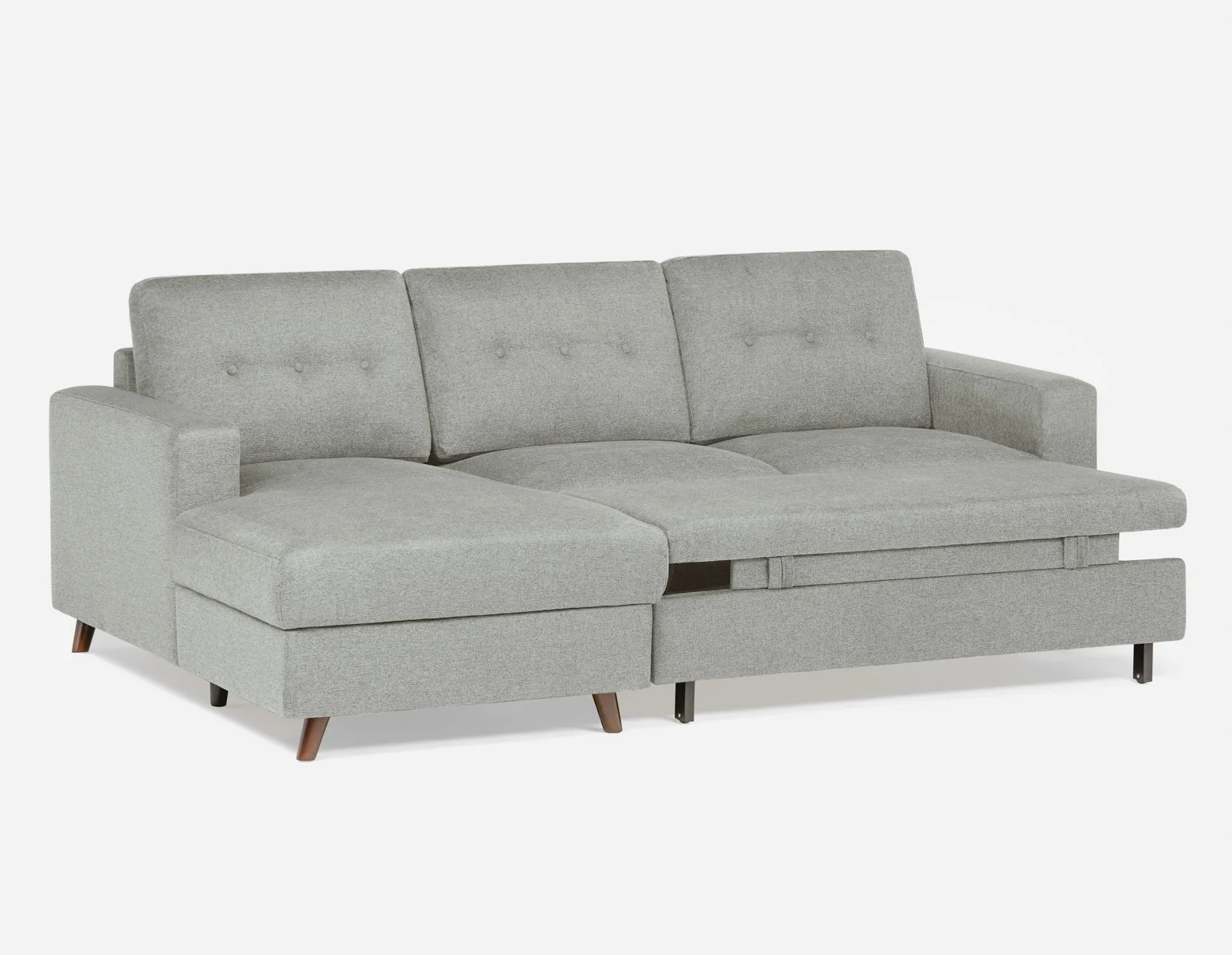 RENEE — Mid-century modern left-facing sectional sofa-bed with storage (91-23-69-30) - Image 9
