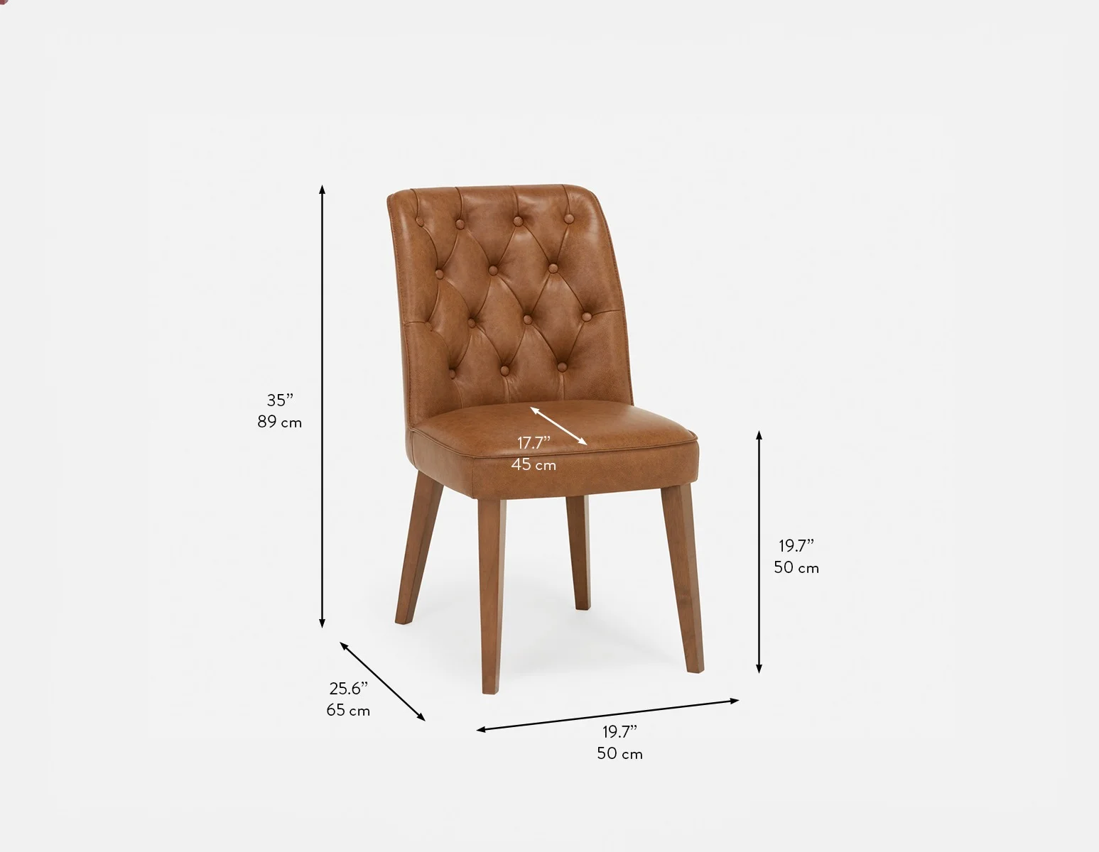 NELA — 100% leather vintage dining chair (55-11-06-67) - Image 10