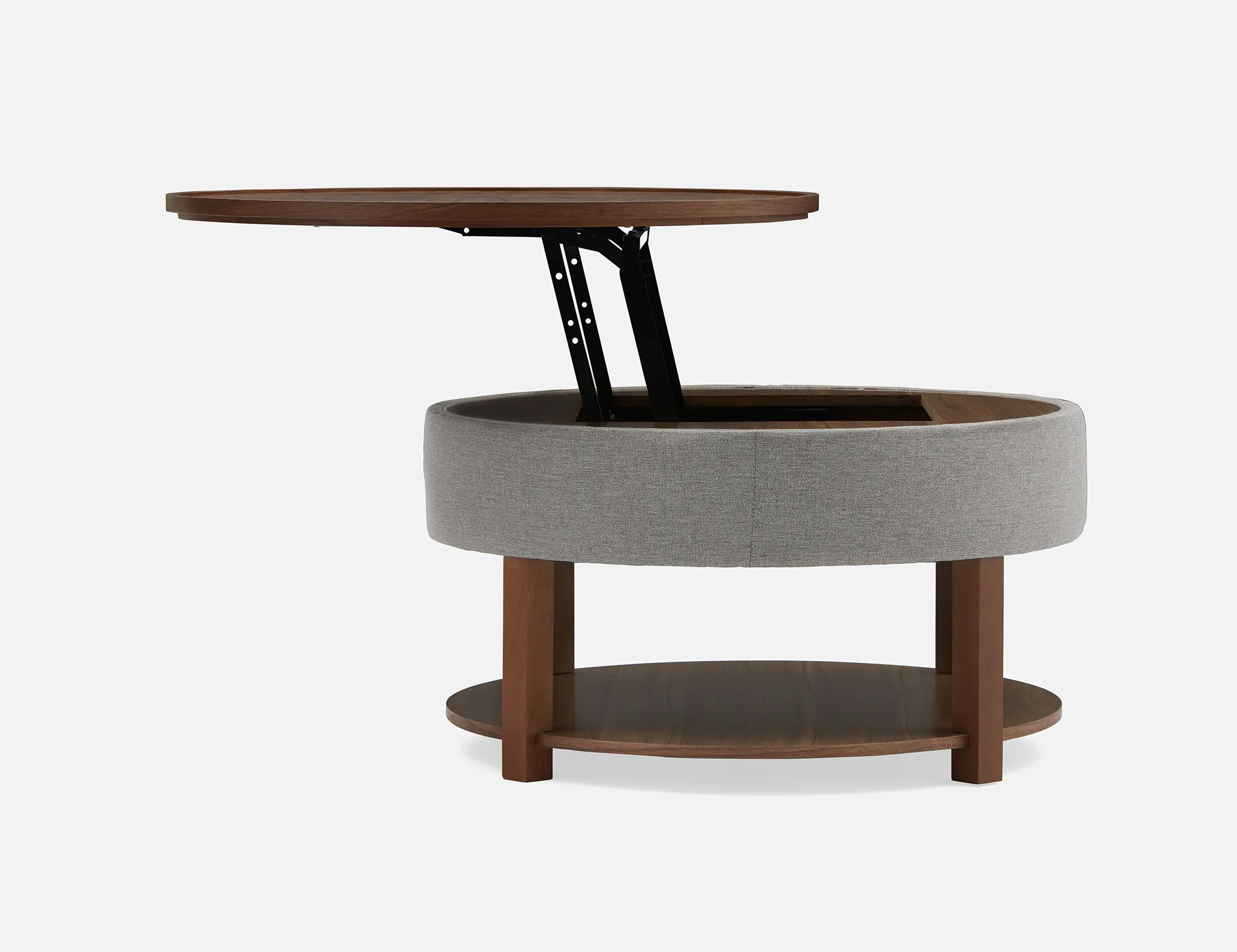 DAMIAN — Wood veneer lift-top coffee table with storage 84 cm - Image 5
