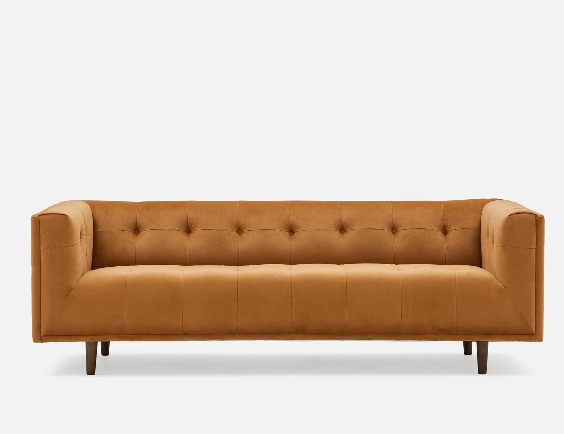 LORETTA — Mid-century modern velvet 3-seater sofa (18-76-63-96) - Image 2