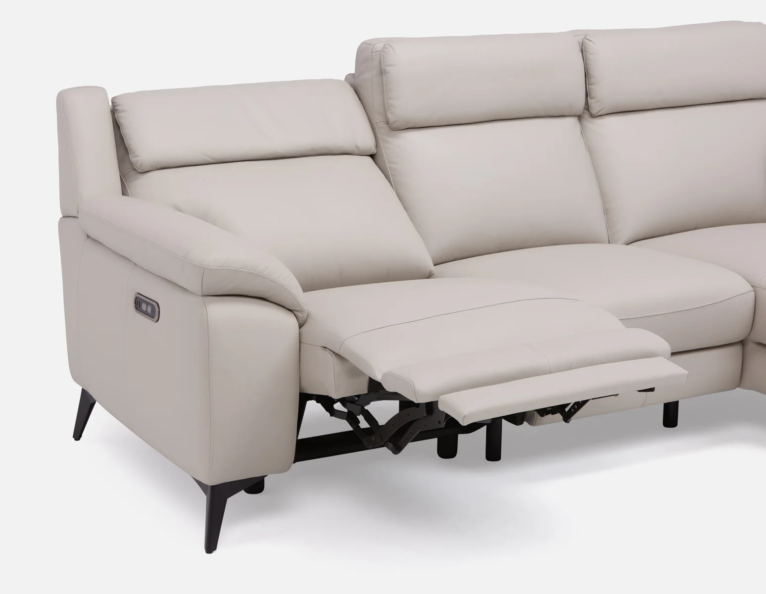 GIRONA — 100% leather power reclining right-facing sectional sofa - Image 8