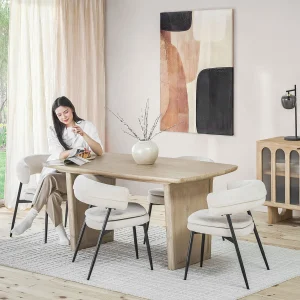 SAHARA — Solid acacia wood dining table 160 cm
