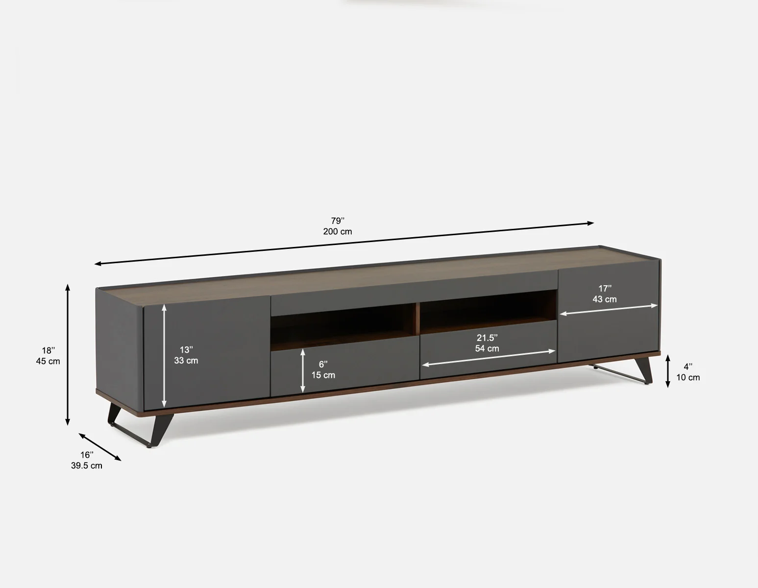 NIKITA — Contemporary media unit 200 cm (66-64-59-30) - Image 12