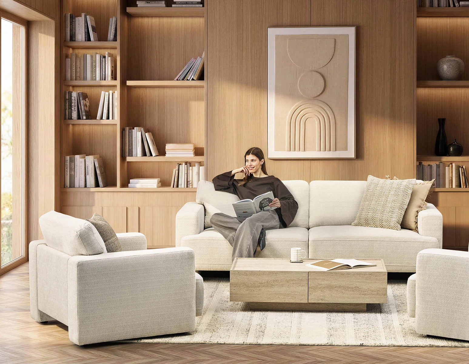 CHARLIE — Modern contemporary armchair (77-12-32-46) - Image 14
