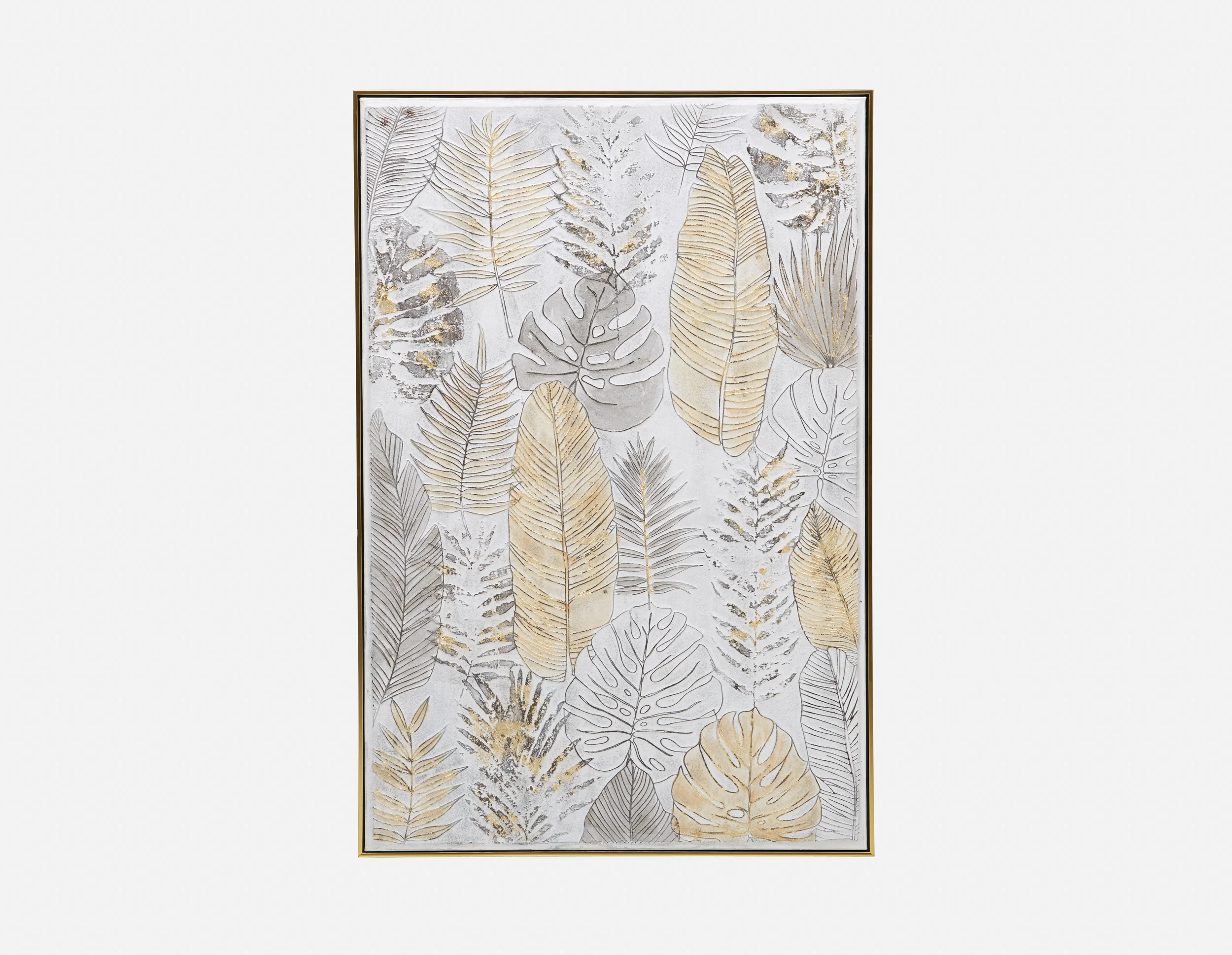 FEUILLES II — Framed hand embellished giclée 80x120cm