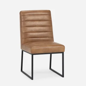 BARI — Synthetic leather dining chair (33-76-82-96)