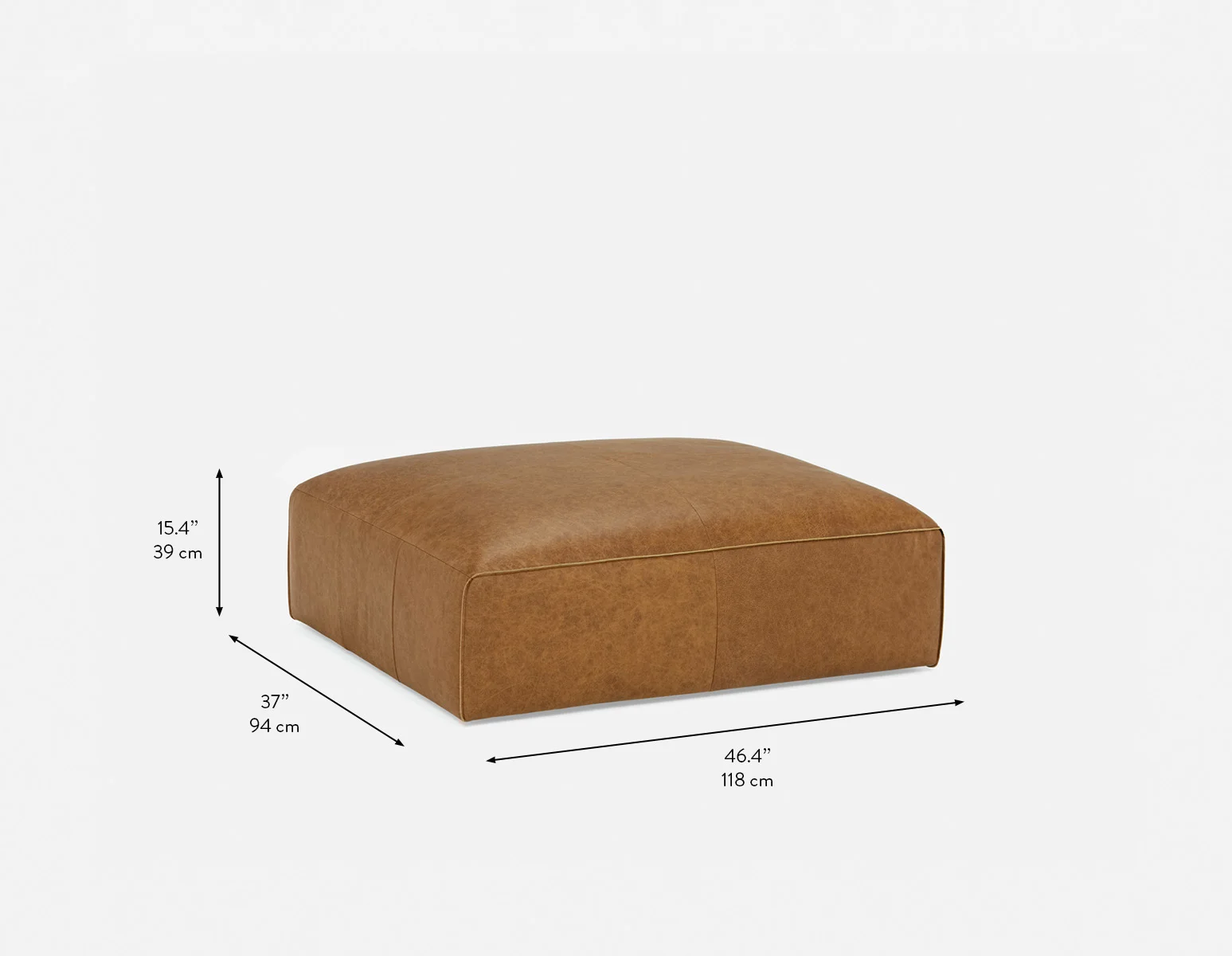 MONTE — 100% leather ottoman (08-82-47-49) - Image 9