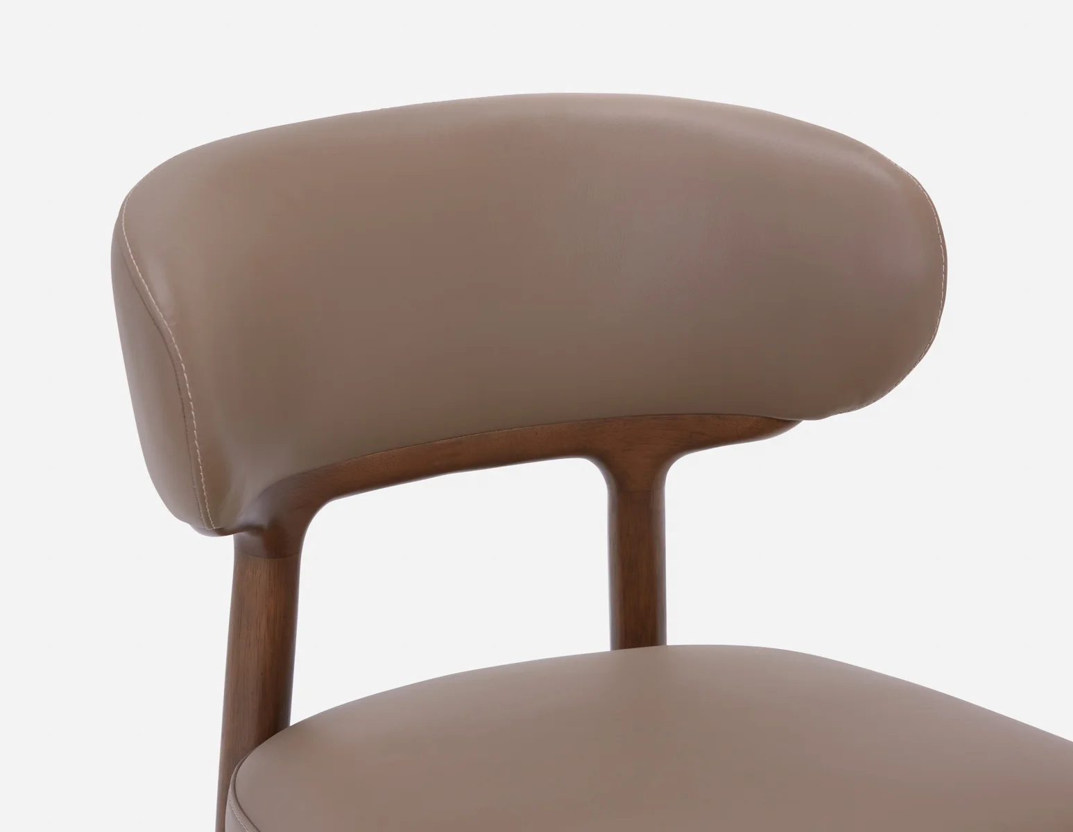 SEVILLE — 100% leather mid-century dining chair (48-33-04-93) - Image 9