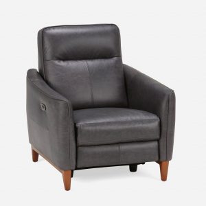 PALMER — Contemporary modern power-reclining 100% leather armchair (03-96-81-20)