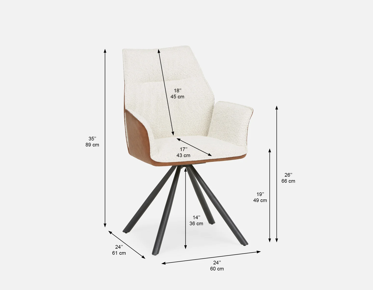 BYRON — Swivel dining armchair (50-85-82-46) - Image 10