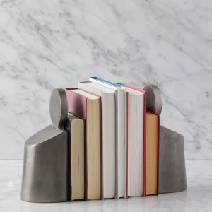 ALONE — Aluminum bookends 24 cm