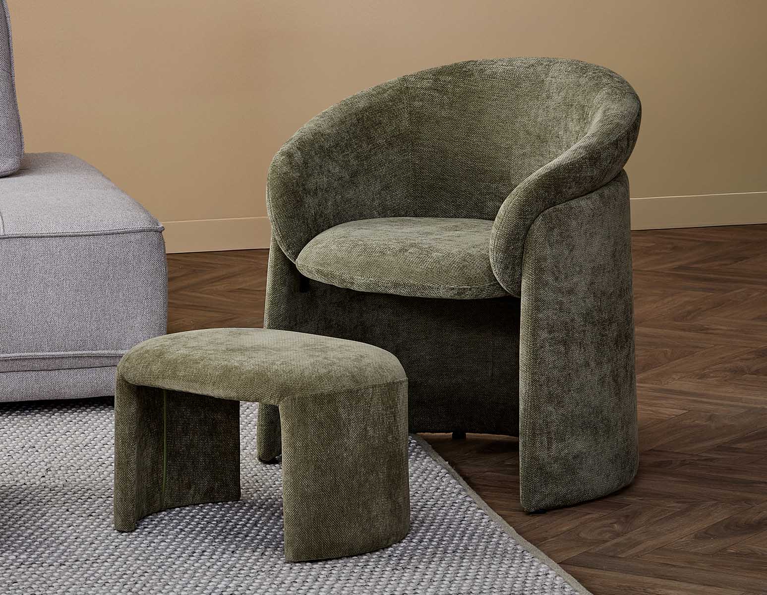 HANCHA — Modern accent chair with ottoman (03-82-64-70) - Image 14