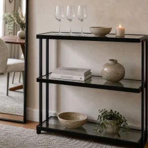 AGLAYA — 3-Tier tempered Glass Shelves 84cm (88-97-08-20)