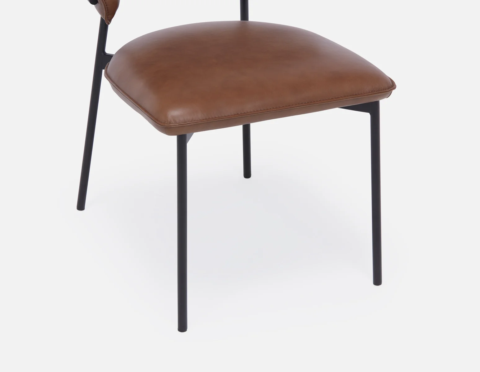PALMA — 100% leather mid-century modern dining chair - Image 6