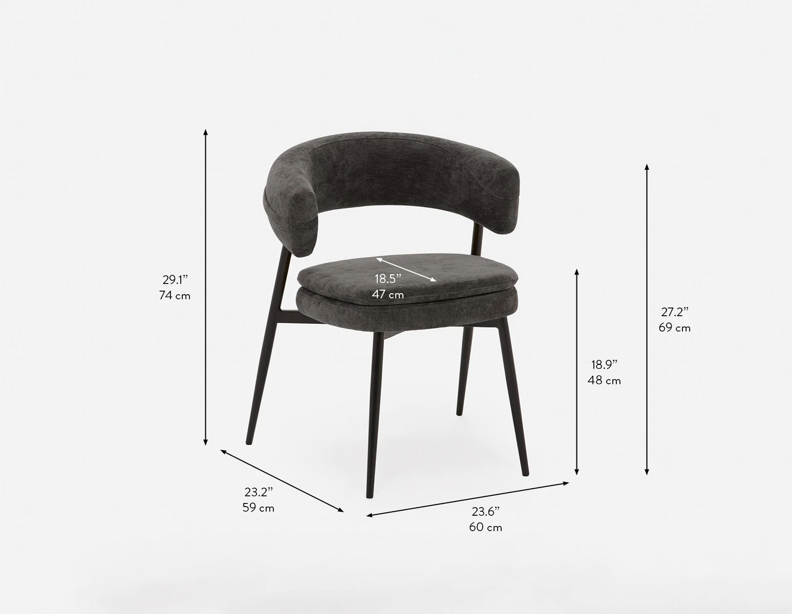 IFRAN — Modern contemporary dining chair (42-92-60-02) - Image 8