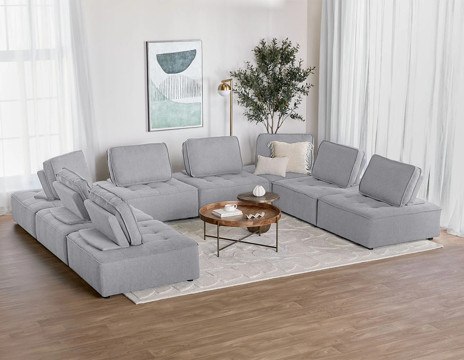 LEON — 8-pc modular interchangeable sofa (64-97-53-62) - Image 12
