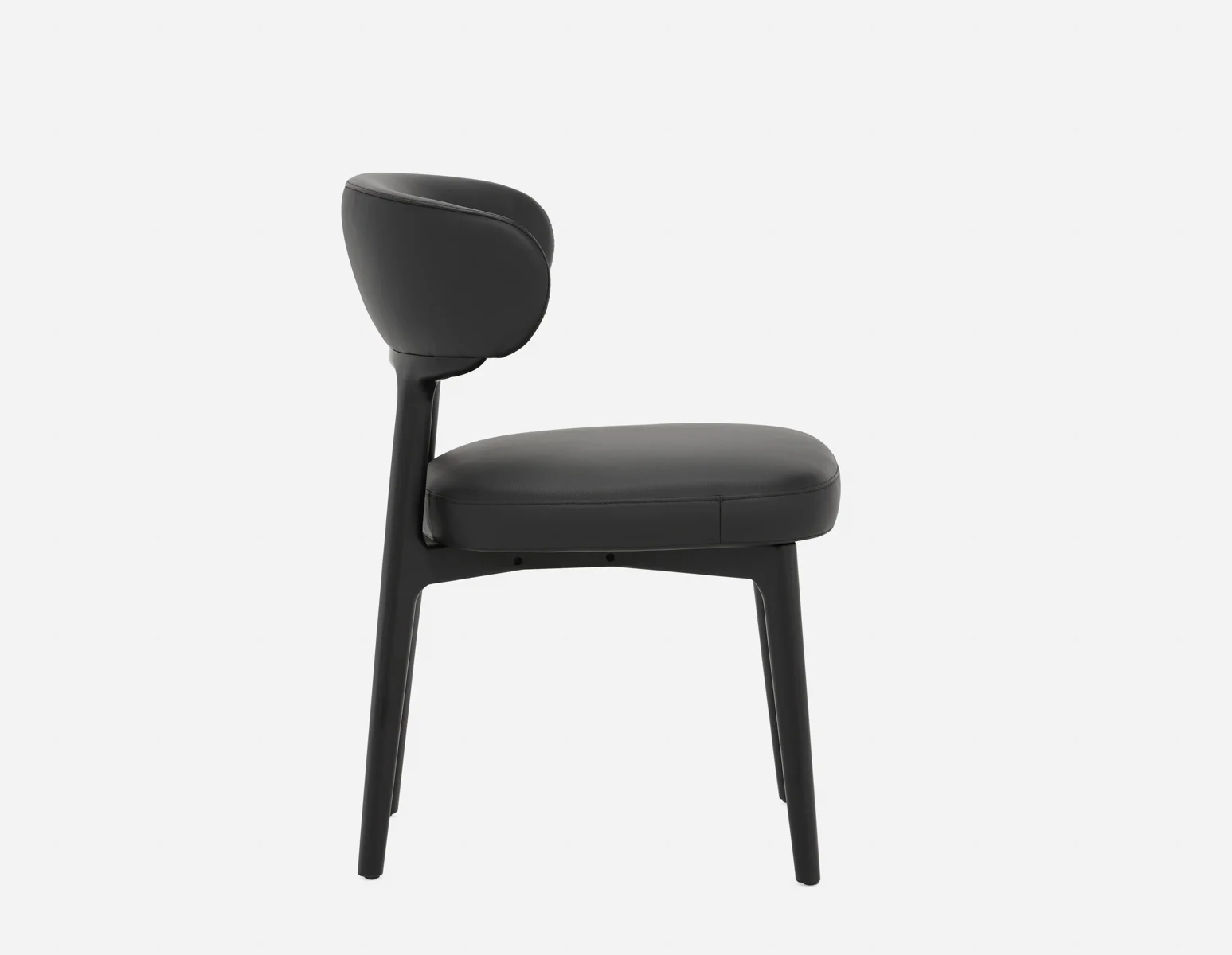 SEVILLE — 100% leather mid-century dining chair (48-33-04-20) - Image 11