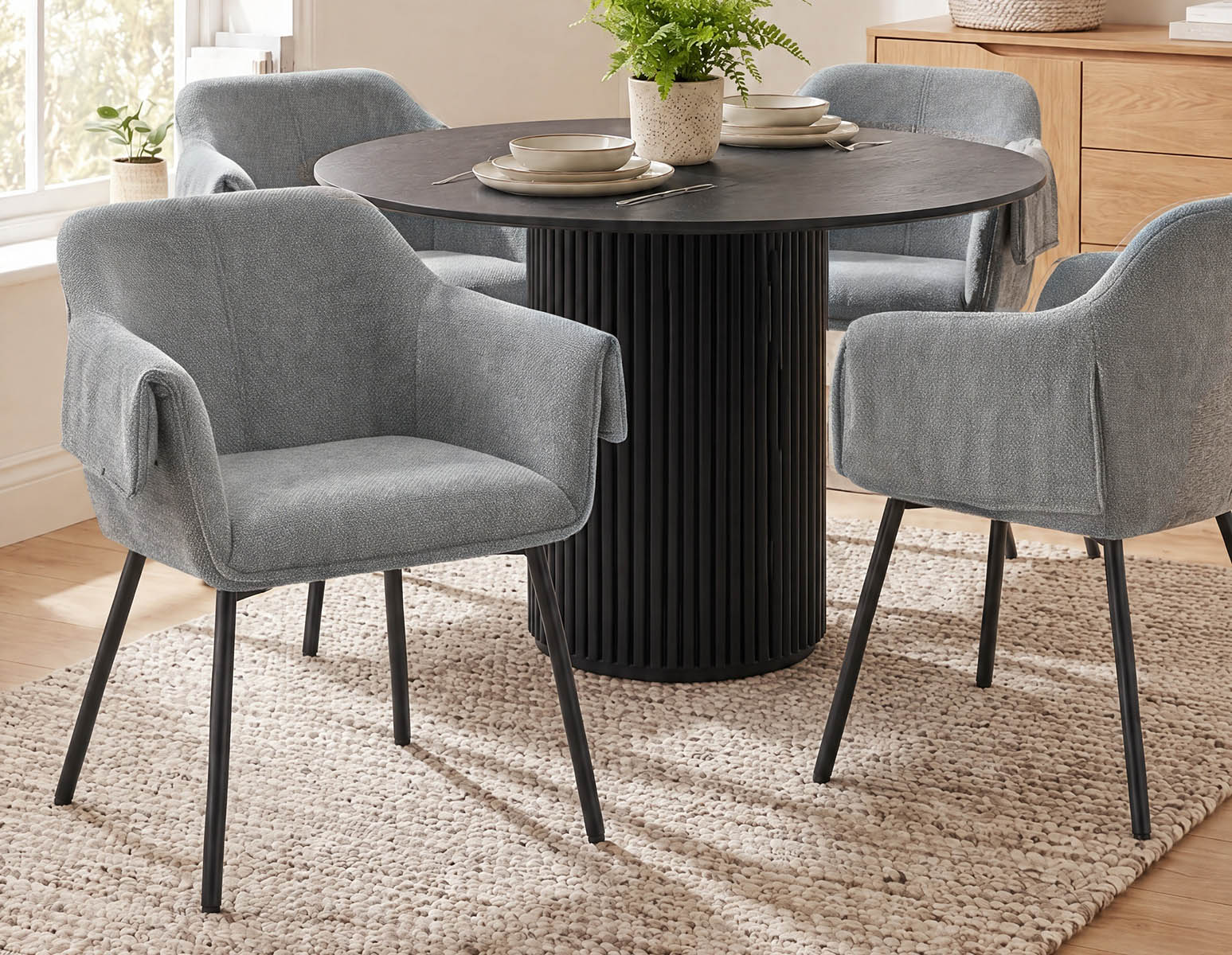 RALPH — Mid-century upholstered dining armchair