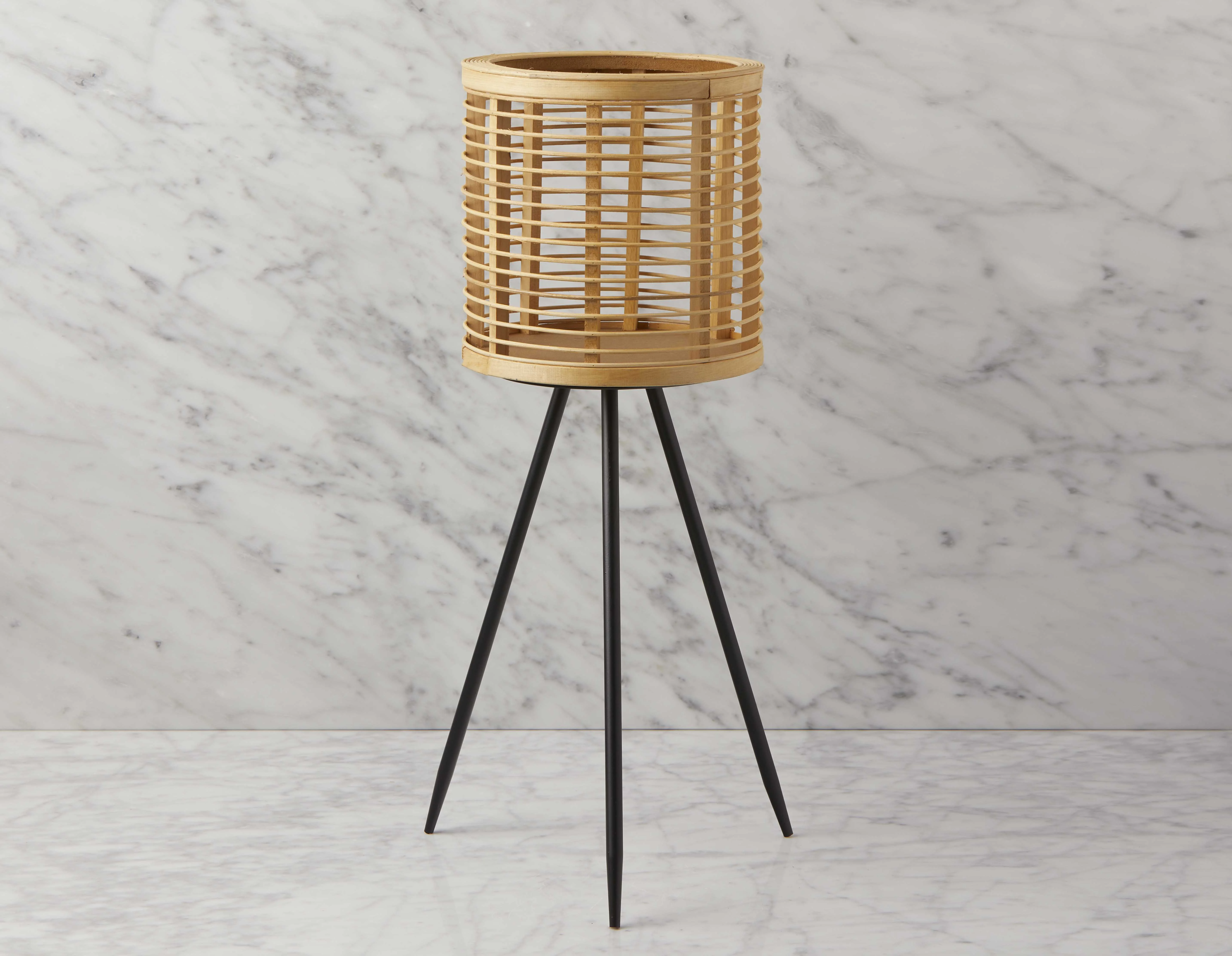 KENEL — Cache-pot en bois de pin et rotin avec support 61 cm - Image 7
