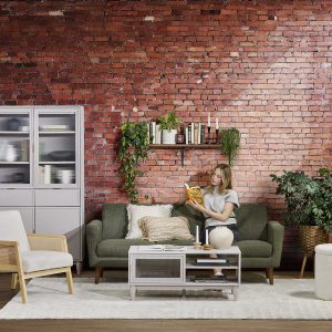 VALOIS — Mid-century modern apartment sofa (88-15-21-26)
