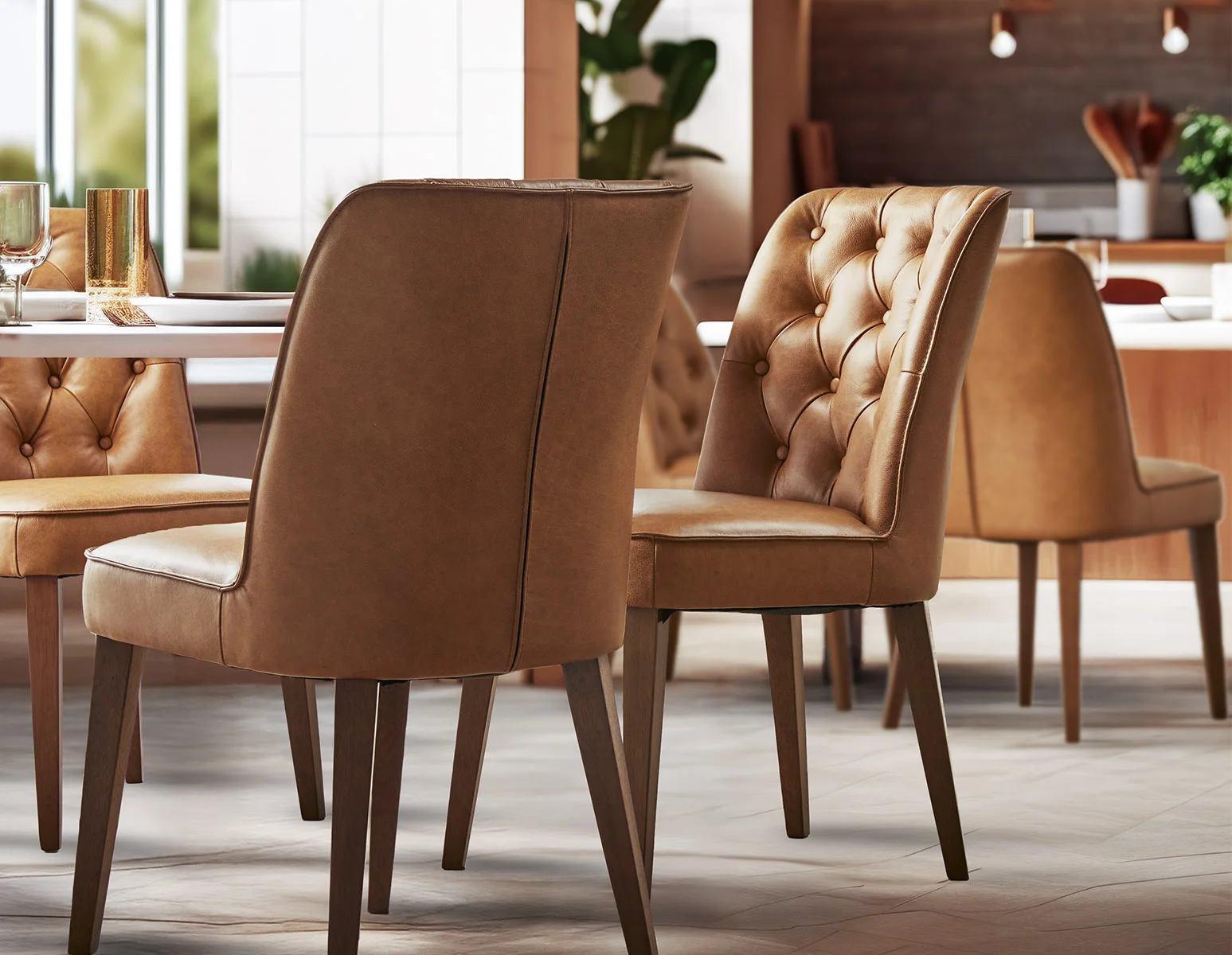 NELA — 100% leather vintage dining chair (55-11-06-49) - Image 10