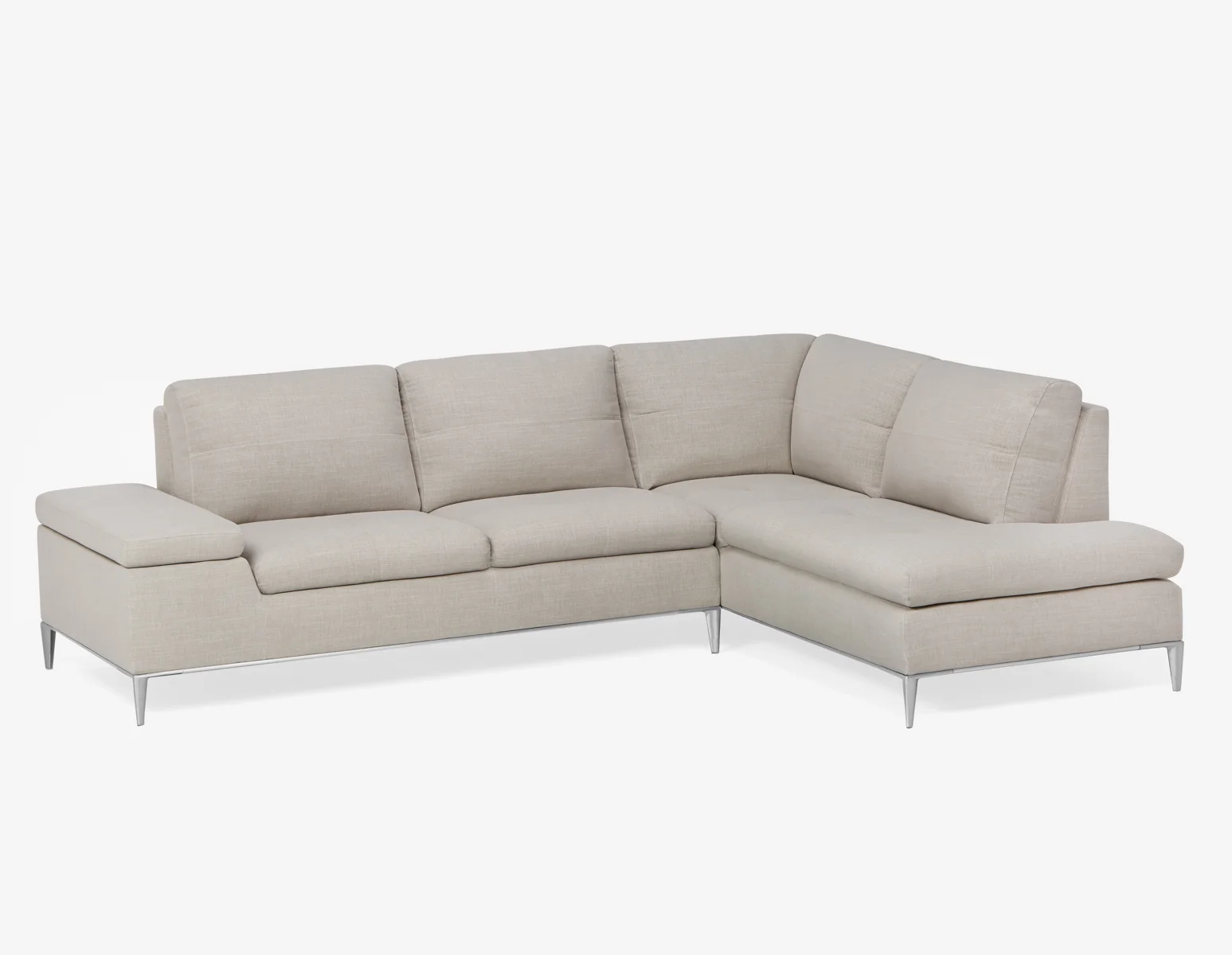 ANDREW — Right-facing sectional sofa in performance fabric (45-44-77-30)