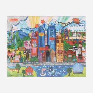 CITY YVR — Acrylic shadow box art 85 x 110 cm