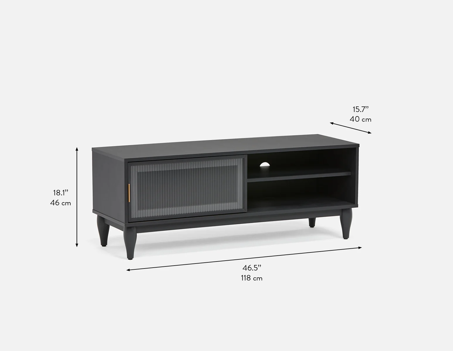 ALLESSIO — Modern contemporary media unit 120 cm (17-00-39-20) - Image 11