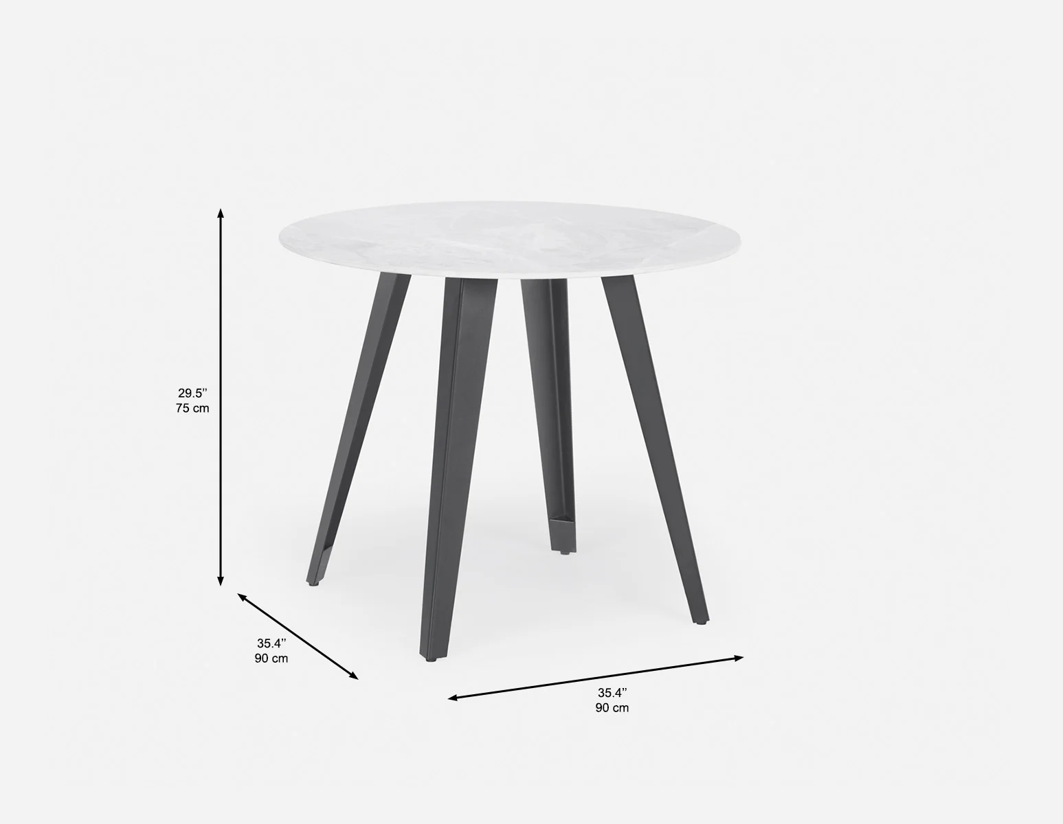 TUVO — Modern contemporary round dining table 90cm - Image 6