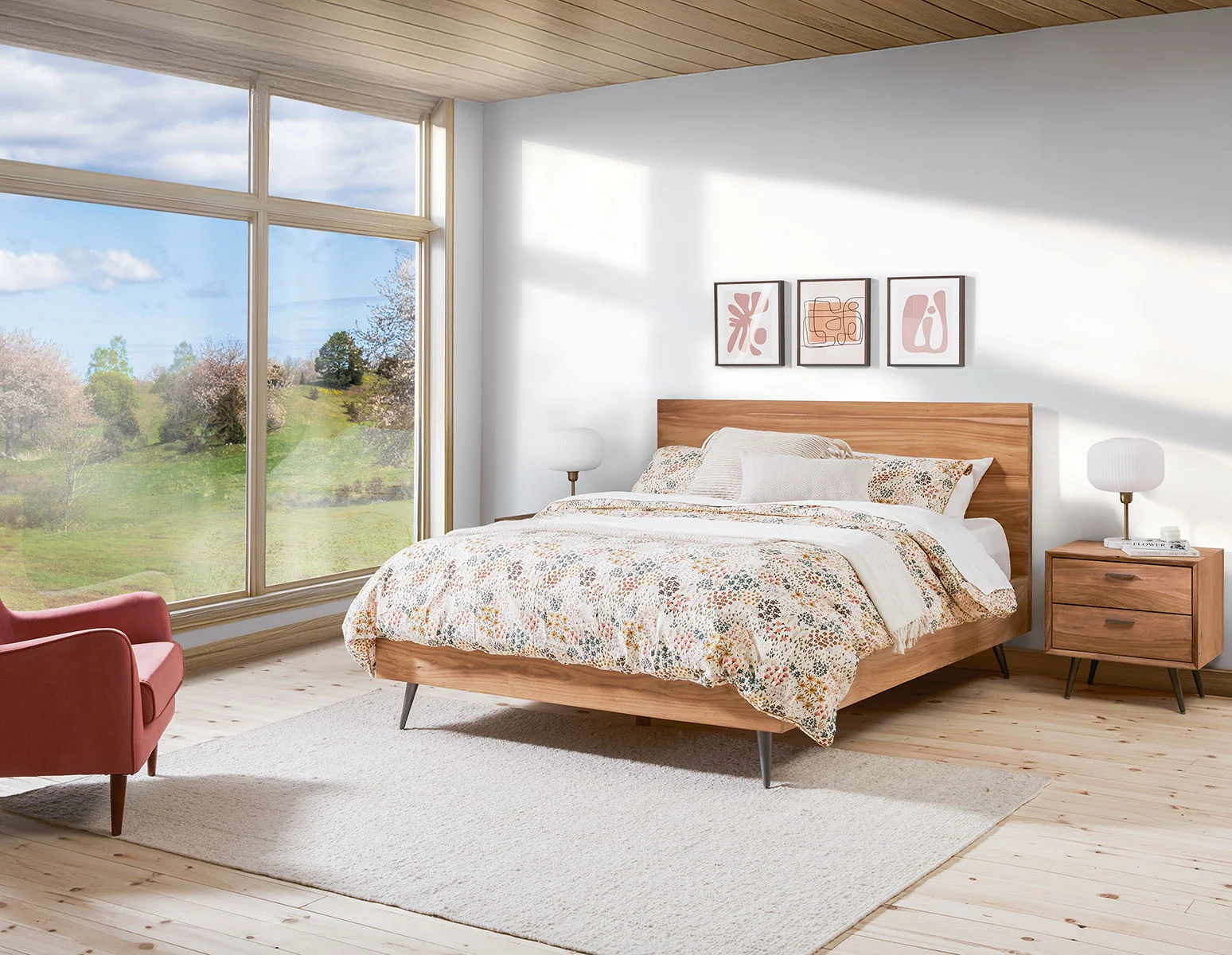 JENSON — Rosewood king size bed (52-22-73-96)