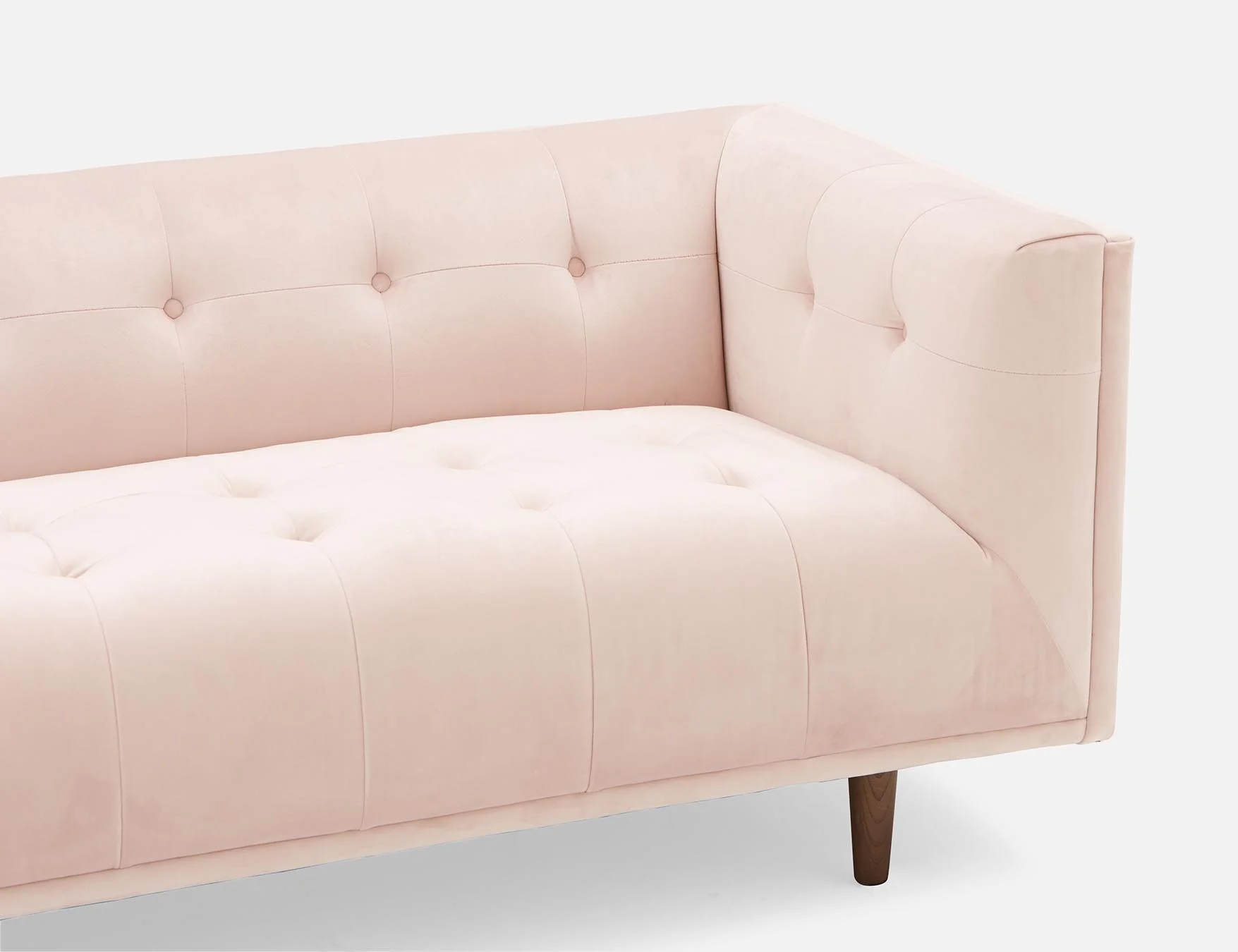 LORETTA — Mid-century modern velvet 3-seater sofa (18-76-63-68) - Image 5