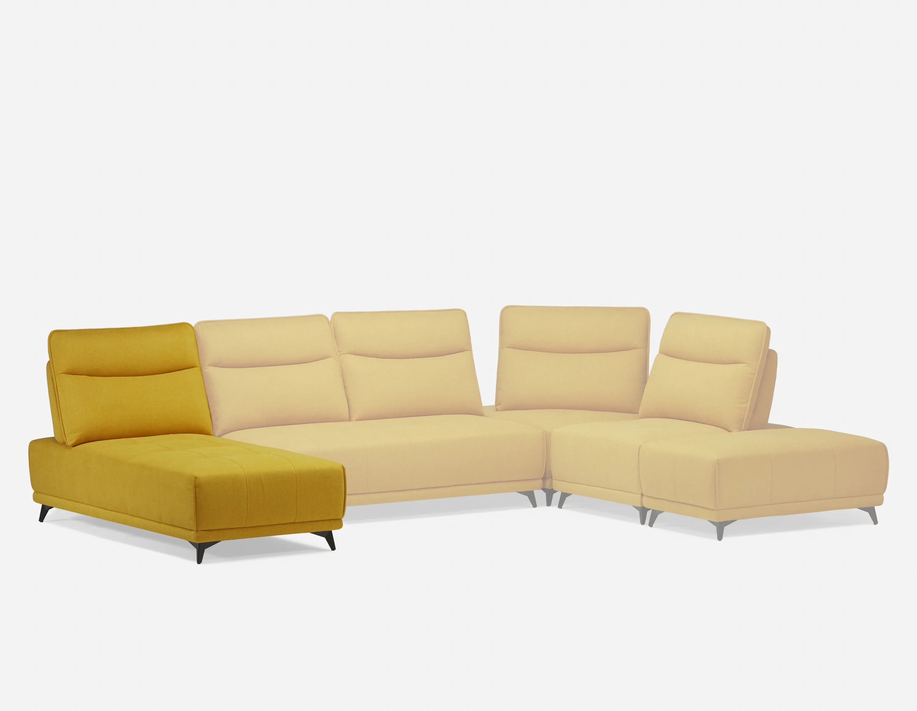 SIMON — Modern contemporary lounger with adjustable backrest (60-33-51-50) - Image 2