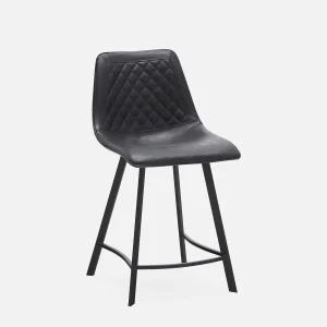 MALI — Mid-century modern counter stool with backrest 61 cm (68-92-91-20)