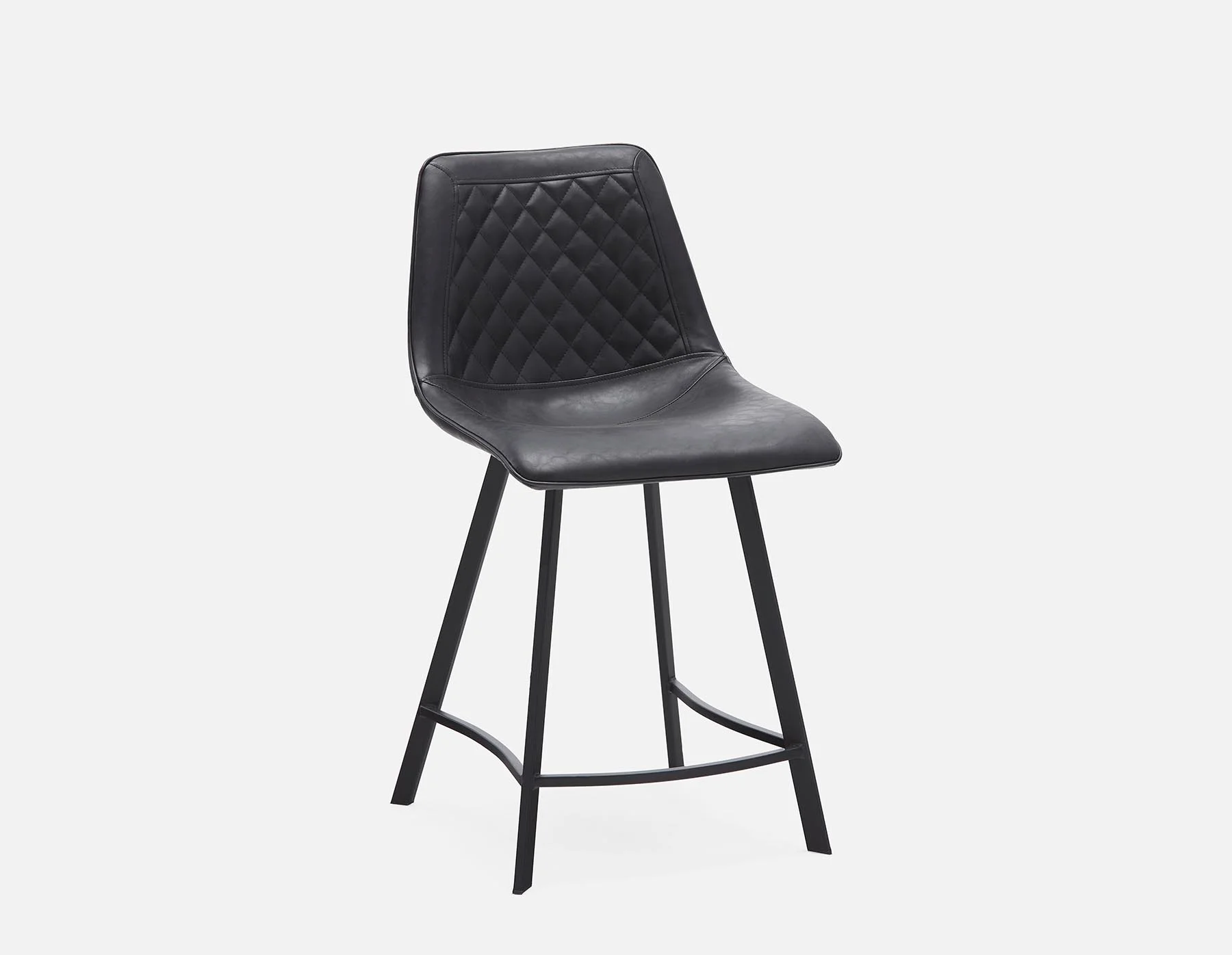 MALI — Mid-century modern counter stool with backrest 61 cm (68-92-91-20)