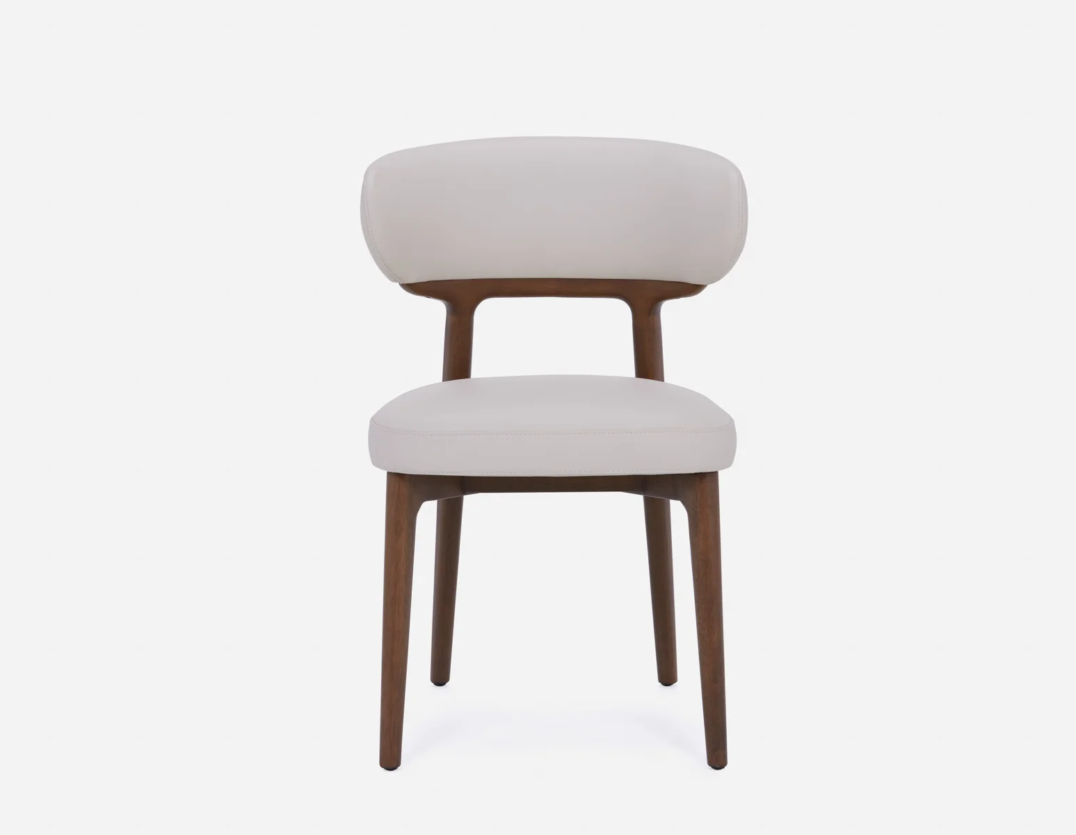 SEVILLE — 100% leather mid-century dining chair (48-33-04-34) - Image 3
