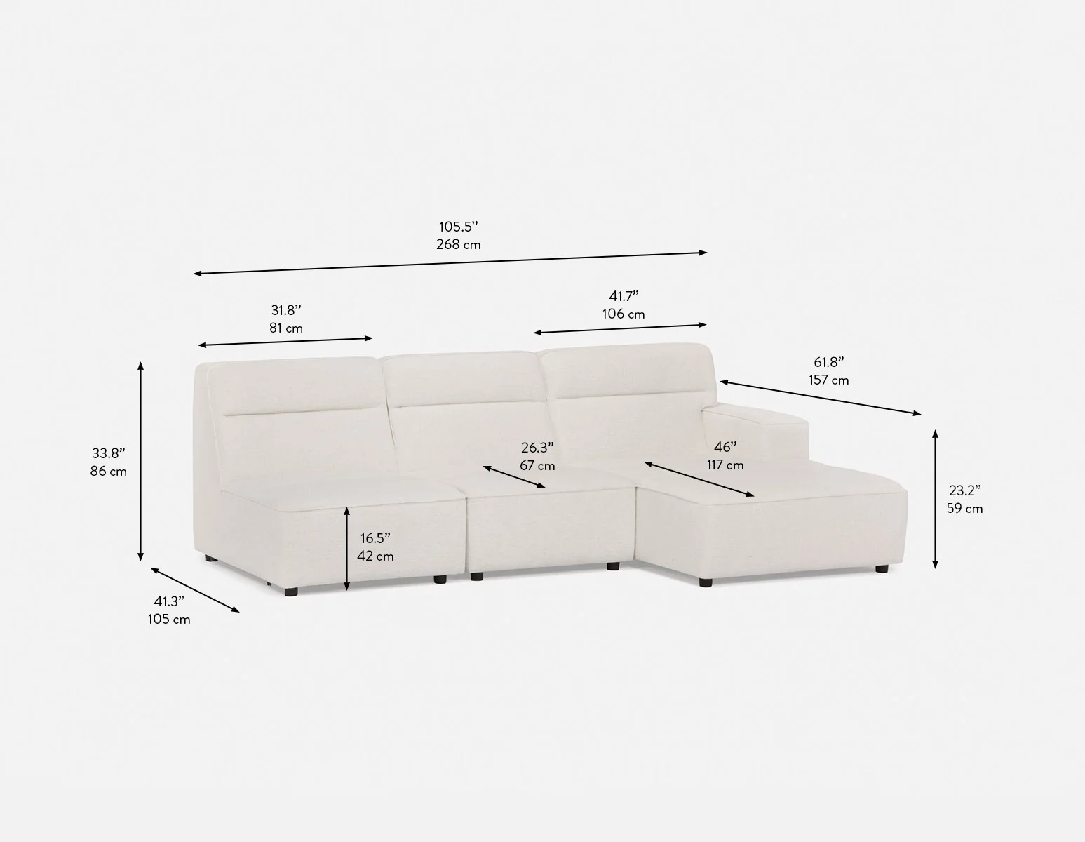 REVAN — Modern modular sofa customize to fit your space (75-01-38-46) - Image 7