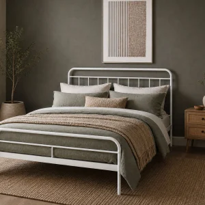 BREE — Iron queen size bed (97-19-21-10-D)