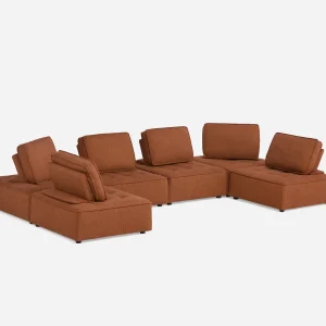 LEON — 6-pc modular interchangeable sofa (38-76-91-45)