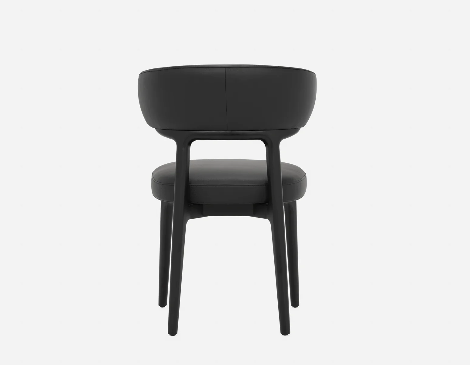 SEVILLE — 100% leather mid-century dining chair (48-33-04-20) - Image 10
